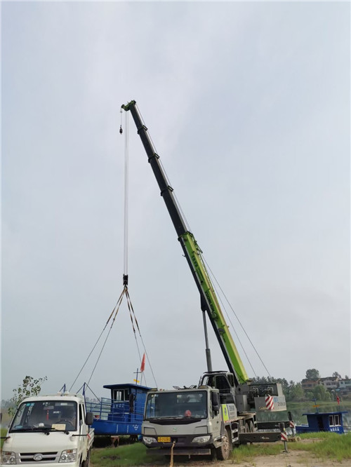 华池县桥梁建设吊装案例